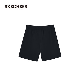 斯凯奇（Skechers）夏季女A型速干针织短裤宽松百搭L224W059 碳黑/0018 XS