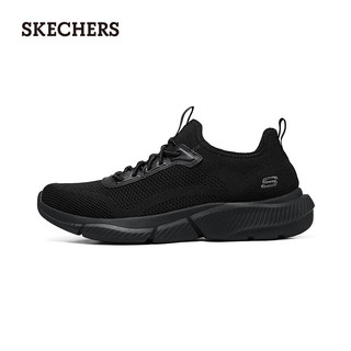 斯凯奇（Skechers）休闲时尚男款复古运动鞋健步鞋 全黑色/BBK 40