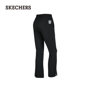 斯凯奇（Skechers）春夏女微喇裤增高显瘦休闲裤P224W050 碳黑/0018 S