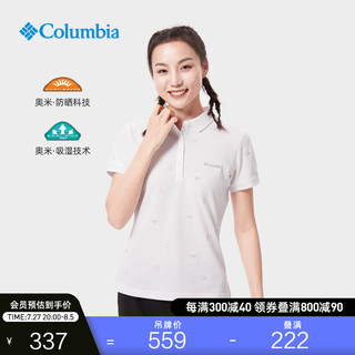 Columbia哥伦比亚户外女子UPF50防晒防紫外线吸湿POLO衫AR2108 102 S(155/80A)