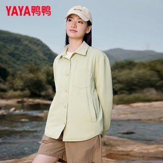 鸭鸭（YAYA）羽绒服2024冬季男女短款时尚鸭绒保暖两面穿外套 抹茶绿色 M