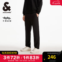 杰克·琼斯（JACK&JONES）秋季男士裤子基础百搭舒适易打理面料直筒长裤纯色休闲裤男 黑色E43 常规 黑色E43 185/92A/XLR