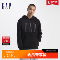 Gap 盖璞 男女装字母logo印花连帽抓绒长袖口袋卫衣 609135