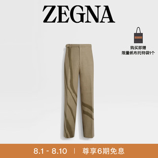 杰尼亚（Zegna）24春夏橄榄绿OasiLino长裤773C61A7-737JH2-50