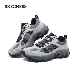 斯凯奇（Skechers）男士绑带城市户外鞋237527 灰色/橘色/GYOR 41