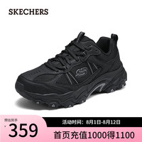 斯凯奇（Skechers）男士绑带城市户外鞋237527 全黑色/BBK 46