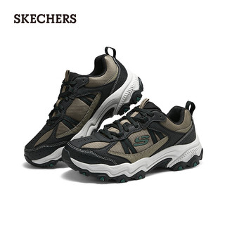 斯凯奇（Skechers）男士绑带城市户外鞋237527 棕色/黑色/BRBK 45.5