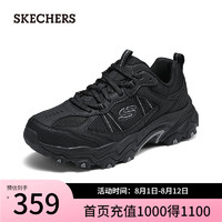 斯凯奇（Skechers）男士绑带城市户外鞋237527 全黑色/BBK 43