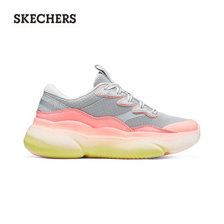 斯凯奇（Skechers）女士运动风绑带运动鞋150085 浅灰色/多彩色/LGMT 39