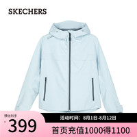 斯凯奇（Skechers）2024年夏季女休闲外套L124W080 果草蓝/00PT M