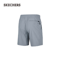 斯凯奇（Skechers）男士凉感速舒适短裤百搭休闲运动裤P224M036 信风灰/02N6 L