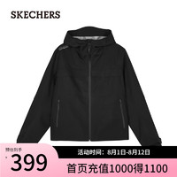 斯凯奇（Skechers）2024年夏季女休闲外套L124W080 碳黑/0018 XL