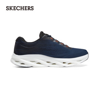 斯凯奇（Skechers）2024年夏季男轻质缓震跑步鞋运动鞋220908 海军蓝色/黑色/NVBK 43.5