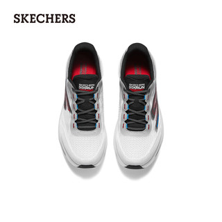 斯凯奇（Skechers）2024年夏季男轻质缓震跑步鞋运动鞋220908 白色/灰色/WGY 39.5