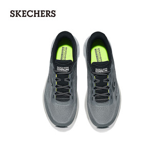 斯凯奇（Skechers）2024年夏季男轻质缓震跑步鞋运动鞋220908 黑色/灰色/BKGY 45.5