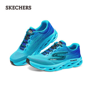 斯凯奇（Skechers）2024年夏季男轻质缓震跑步鞋运动鞋220908 蓝色/BLU 44.5