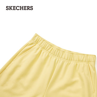 斯凯奇（Skechers）夏季女子梭织短裤宽松休闲裤L224W074 淡蕉黄色/01UP S