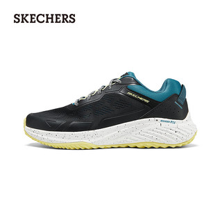 斯凯奇（Skechers）2024年夏季男鞋复古百搭跑步鞋透气232780 黑色/多彩色/BKMT 42