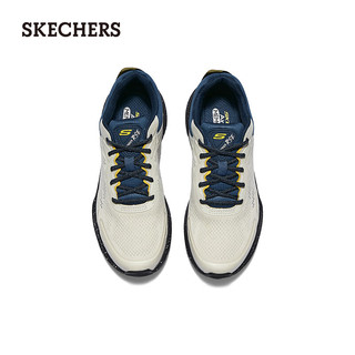 斯凯奇（Skechers）2024年夏季男鞋复古百搭跑步鞋透气232780 自然色/多彩色/NTMT 41.5