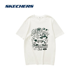 斯凯奇（Skechers）男士T恤L224U035 棉花糖白/0074 XS