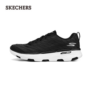 斯凯奇（Skechers）2024年夏季男鞋跑步鞋缓震运动鞋220643 黑色/白色/BKW 42.5