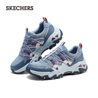 斯凯奇（Skechers）2024年夏季女鞋一脚蹬徒步运动鞋180129 暗灰蓝色/粉色/SLTP 35