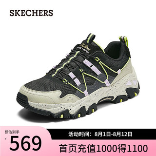 斯凯奇（Skechers）2024年夏季女鞋一脚蹬徒步运动鞋180129 黑色/多彩色/BKMT 36