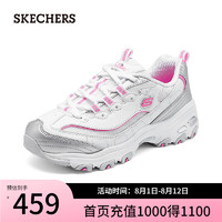 斯凯奇（Skechers）2024女款复古老爹鞋多质感丰富150246 WSLP/WSLP 39