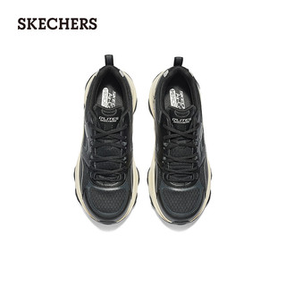 斯凯奇（Skechers）男士复古时尚休闲运动鞋232491 黑色/自然色/BKNT 41.5