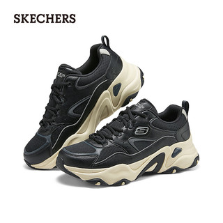 斯凯奇（Skechers）男士复古时尚休闲运动鞋232491 黑色/自然色/BKNT 46