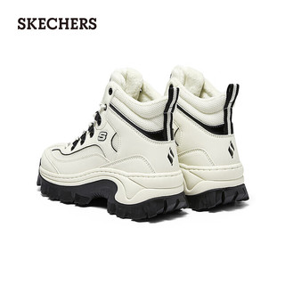 斯凯奇（Skechers）2024夏户外休闲女鞋增高厚底透气177236 白色/黑色/WBK 37