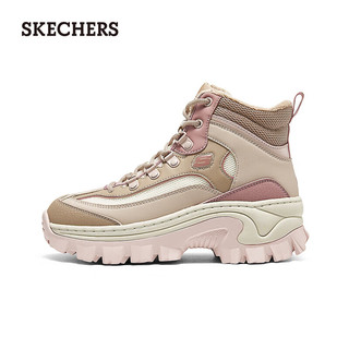 斯凯奇（Skechers）2024夏户外休闲女鞋增高厚底透气177236 灰褐色/多彩色/TPMT 36