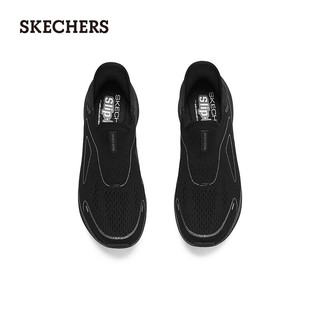 斯凯奇（Skechers）健步鞋2024年舒适透气轻便防滑220876 全黑色/BBK 45