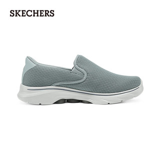 斯凯奇（Skechers）2024男士舒适健步鞋复古时尚透气216646 灰色/GRY 42