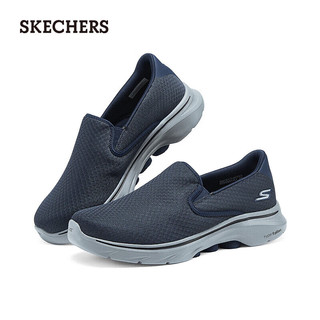 斯凯奇（Skechers）2024男士舒适健步鞋复古时尚透气216646 海军蓝色/NVY 43