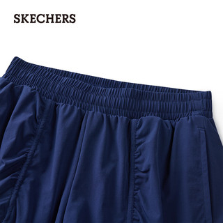 斯凯奇（Skechers）2024年女童短裤轻薄舒适时尚简约P224G079 中世纪蓝/007D XXXL