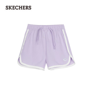 斯凯奇（Skechers）2024夏季女童梭织短裤开叉裤子松紧腰P224G109 浅雪青色/00EW XXXL