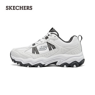 斯凯奇（Skechers）2024男士户外登山鞋舒适复古轻盈237692 白色/灰色/WGY 39