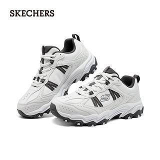 斯凯奇（Skechers）2024男士户外登山鞋舒适复古轻盈237692 白色/灰色/WGY 39