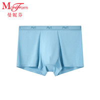 曼妮芬男士中腰平角裤内裤无痕四角裤柔软短裤莫代尔 0