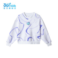 361°361度童装女童套头卫衣2024年秋季中大童卫衣 本白 130