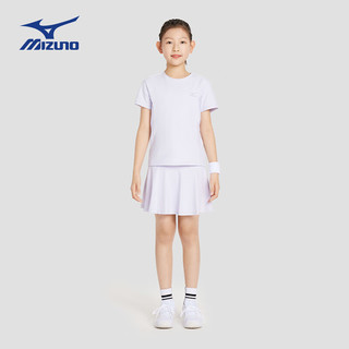 美津浓（MIZUNO）Mizuno儿童短袖T恤2024年夏季女童中大童百搭休闲上衣t 浅紫色 150cm(150cm) (身高145