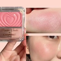 CANMAKE/井田日本爱心浮雕腮红 自然光泽高光小巧便携带刷子砍妹