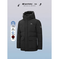 HLA海澜之家羽绒服24新运动SPORTSDAY外套男冬HWRAW4W036A 黑色82 165/84A S114~124斤