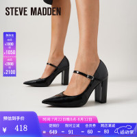 史蒂夫·马登 STEVE MADDEN/思美登2024春季女单鞋 高跟甜美尖头 玛丽珍鞋浅口法式MALENA 黑色 36