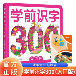 学前识字300入门版+读书笔记本全套2册 幼小衔接阶梯教程幼小衔接一日一练整合教材幼儿园中班大班识字幼升小宝宝认字学前教育读物