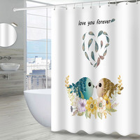 欧时洁 浴室浴帘防水布套装洗澡卫生间窗帘免打孔挂帘帘子门帘日本隔断帘