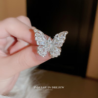 蝴蝶开口戒指女2024小众设计轻奢高级感个性时尚指环戒子