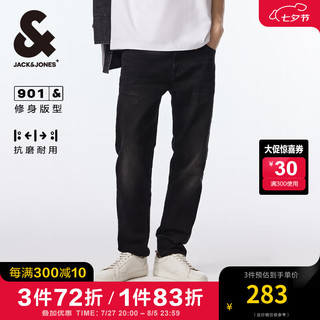 杰克·琼斯（JACK&JONES）男装秋季时尚潮酷耐磨百搭舒适长裤子高弹901修身牛仔裤男 A16 深灰牛仔 A16 深灰牛仔 175/82A/MRW