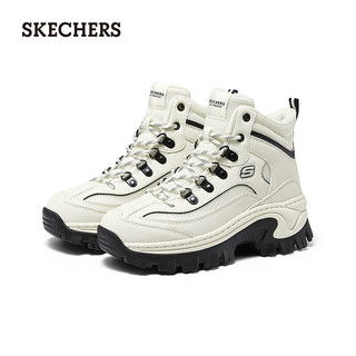 斯凯奇（Skechers）2024夏户外休闲女鞋增高厚底透气177236 白色/黑色/WBK 41